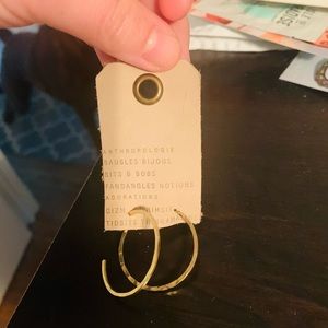 Anthropologie Gold Hoop Earrings